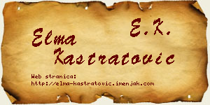 Elma Kastratović vizit kartica